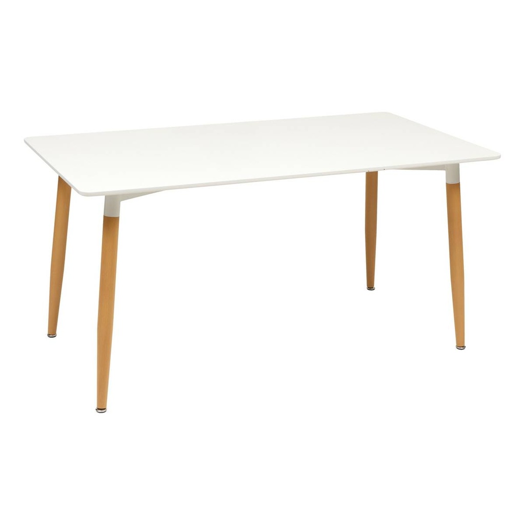 [213022] Table à manger blanche 150 x 80 cm