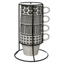 Rack de 4 mugs 26 cl motifs fantaisie