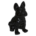 Statuette bulldog noir H. 22 cm