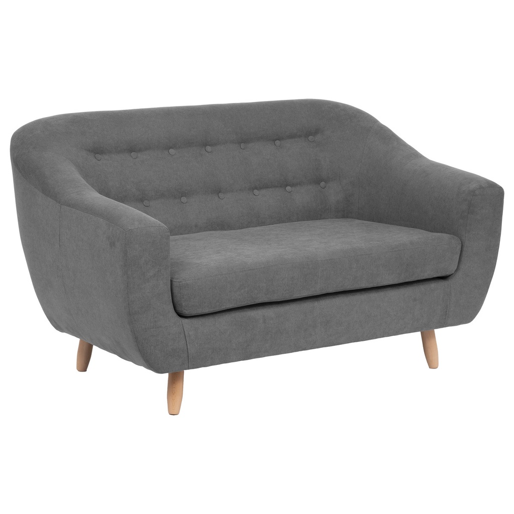 [185092B] Canapé 2 places rétro gris
