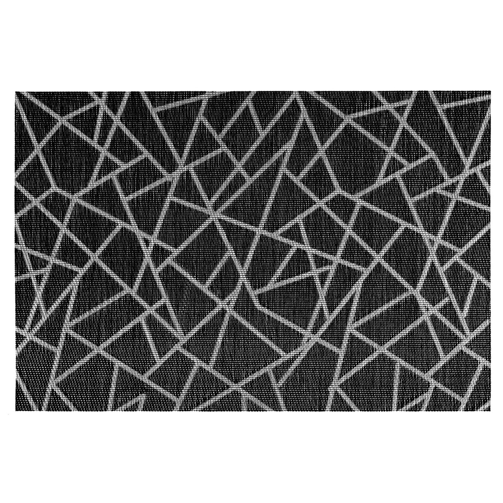 [150107A] Set de table craquelé 45 x 30 cm noir