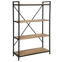 Étagère bois et métal H. 141 cm