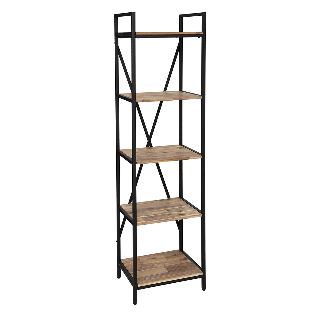 [179052] Étagère 5 niveaux bois et métal 45 x 180 cm