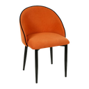 Fauteuil vintage en velours mandarine