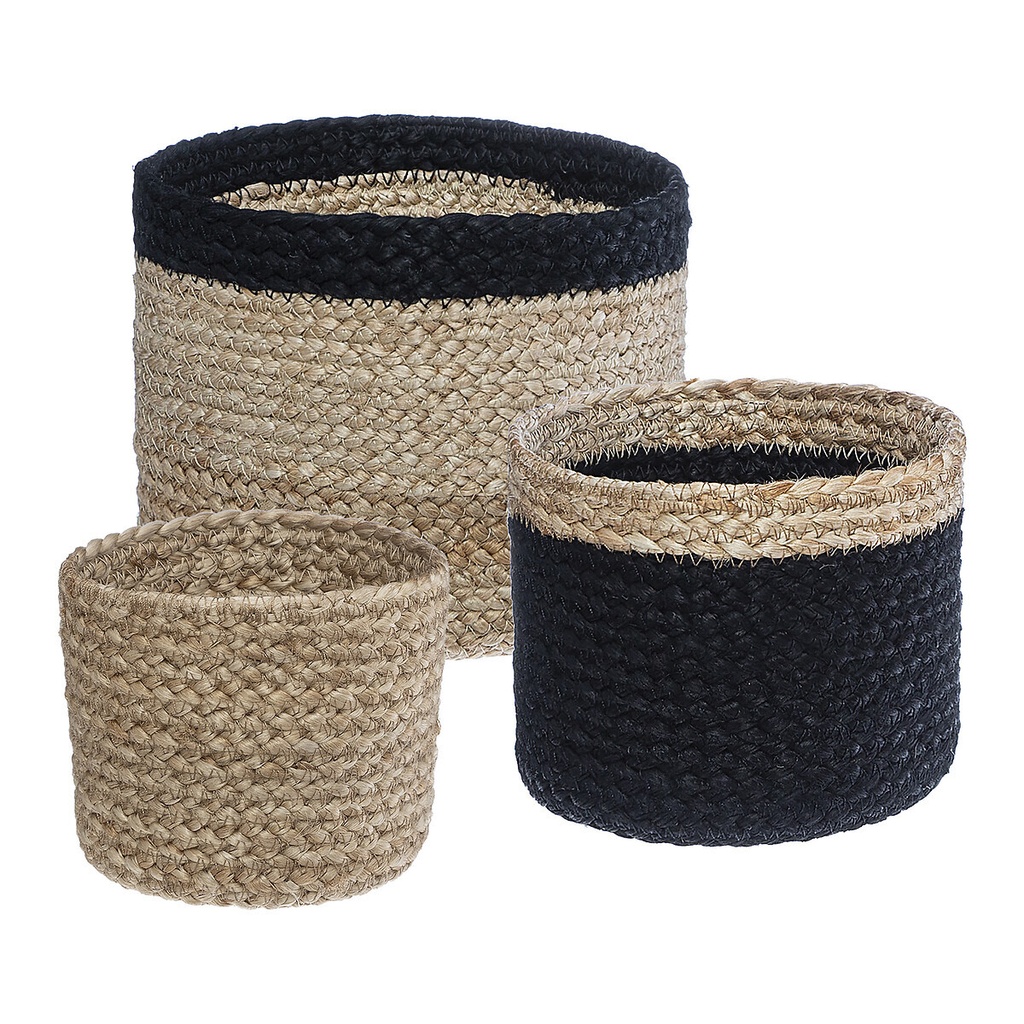[168414] Lot de 3 paniers en jute