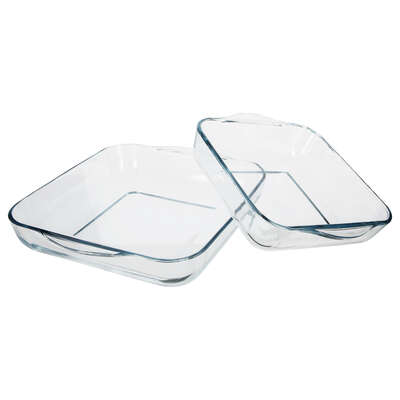 Lot de 2 plats en verre