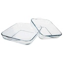 Lot de 2 plats en verre