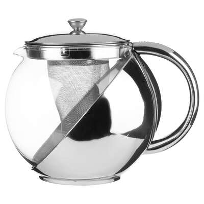 [111130] Théière en verre et inox 1,1 L