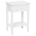 Table de chevet 1 tiroir blanc