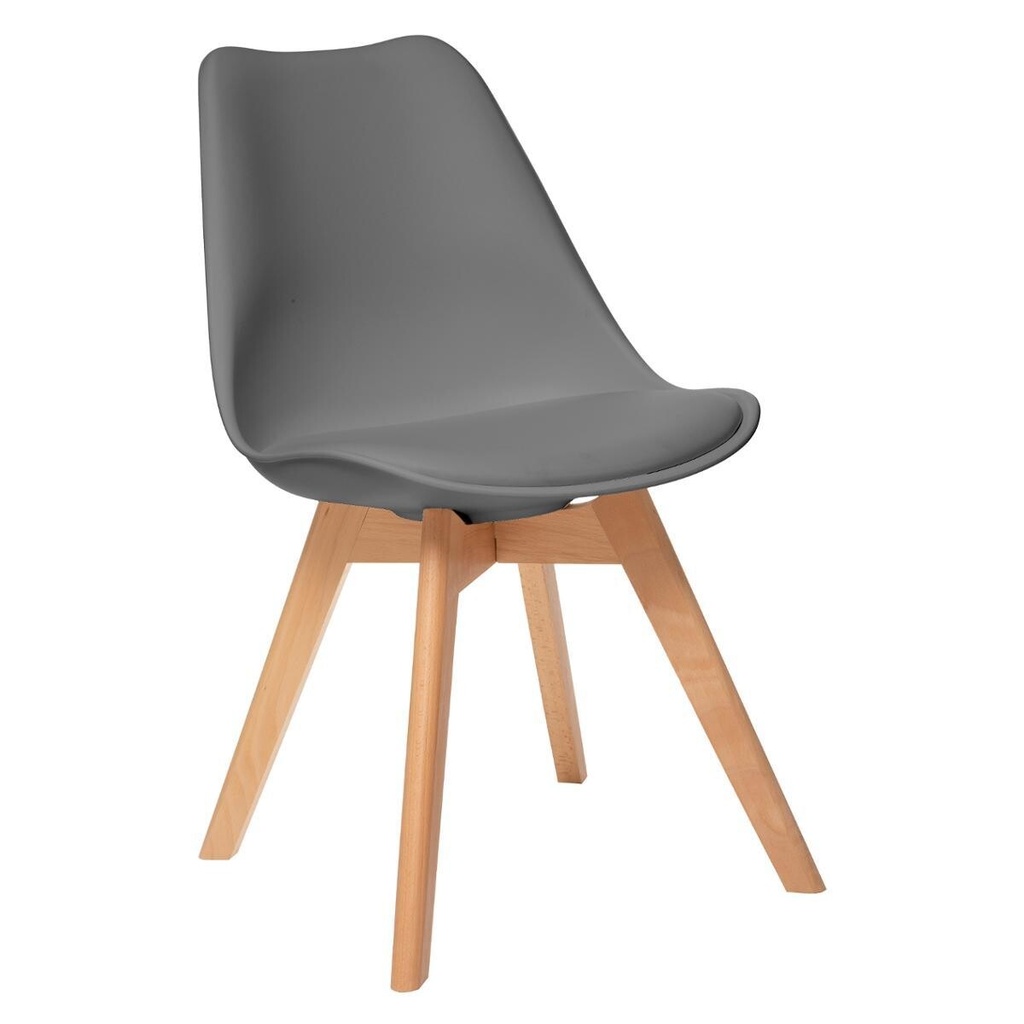 [157166G] Chaise scandinave gris foncé