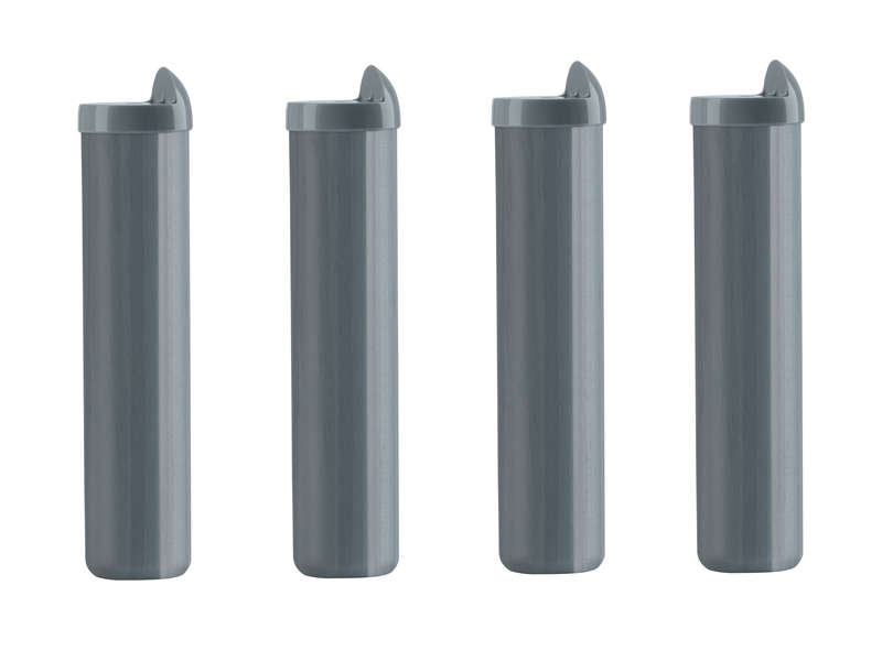 [JPIE00015] Lot de 4 pieds de sommier gris H. 22 cm