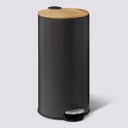 Poubelle ronde 30 L noire