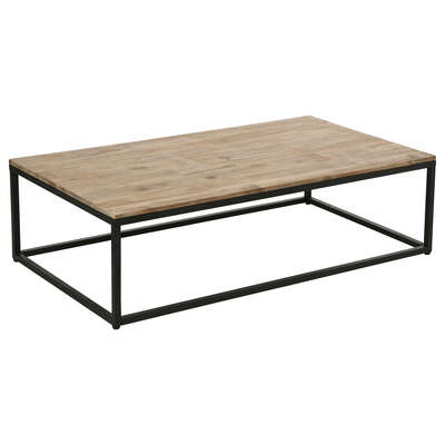 [102411] Table basse 115 x 65 cm bois et métal