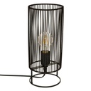 Lampe cylindre métal noir H. 30 cm