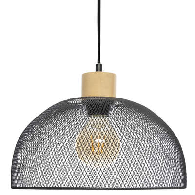 Suspension métal Pin noir Ø 30 cm