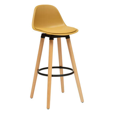 [157165E] Tabouret haut scandinave ocre