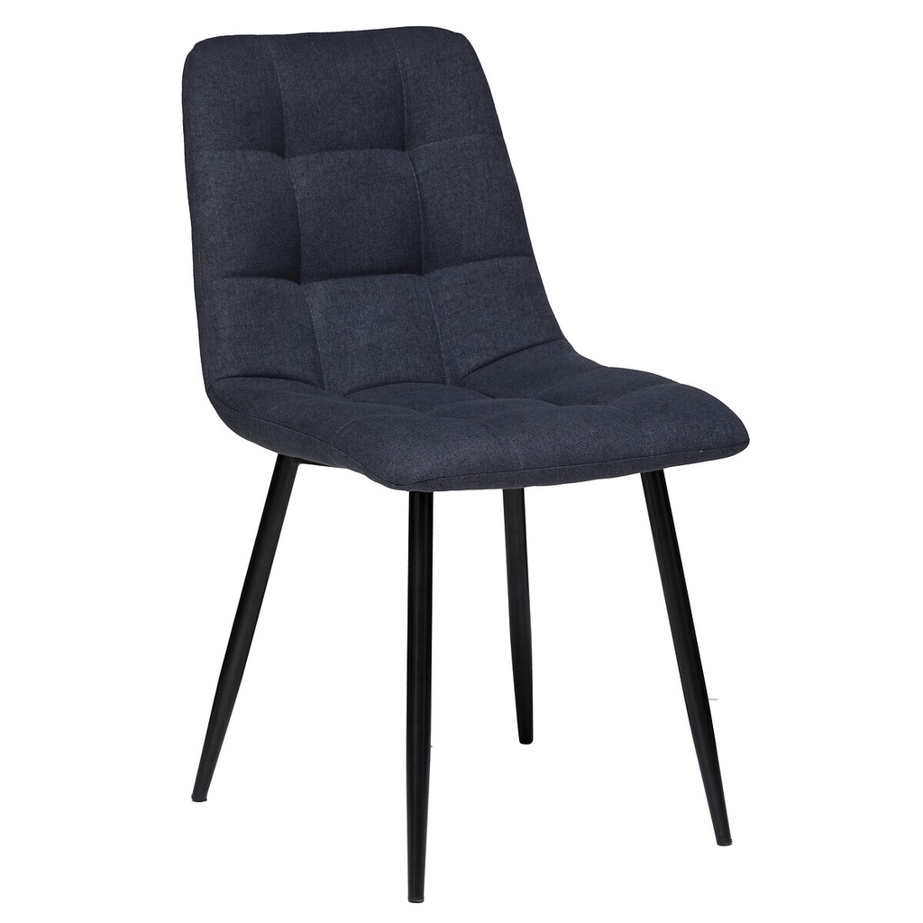[184905B] Chaise matelassée gris foncé