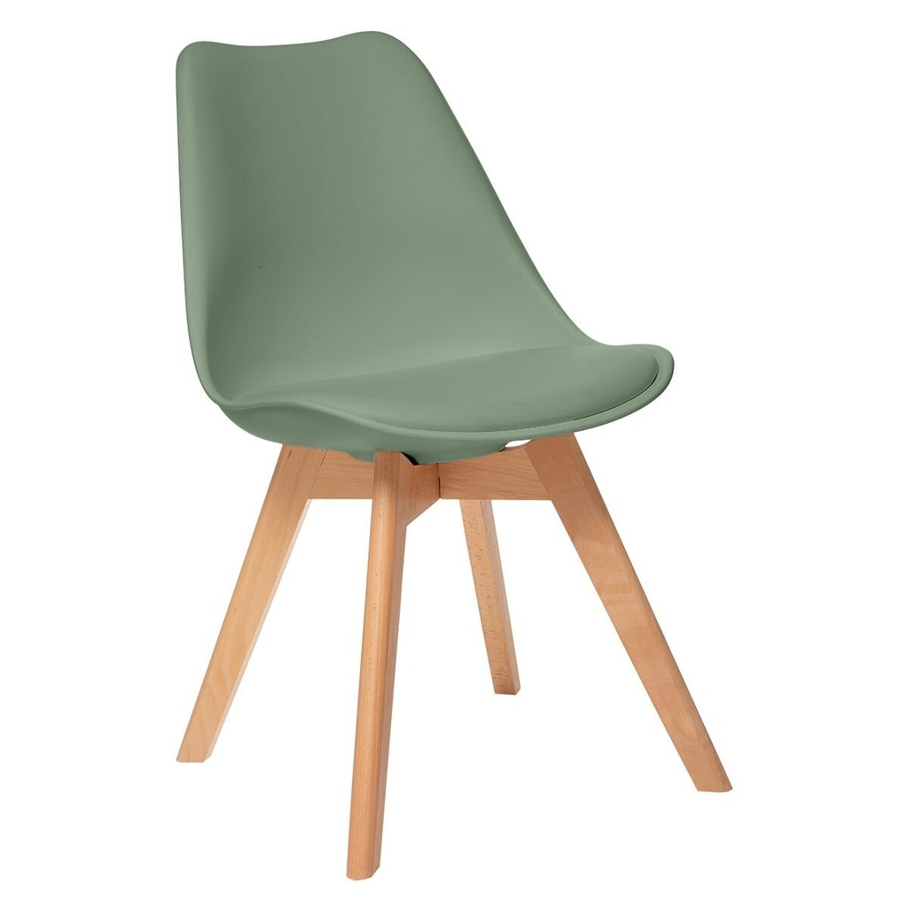 [157166D] Chaise scandinave kaki