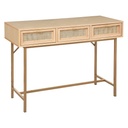 Console cannage 3 tiroirs