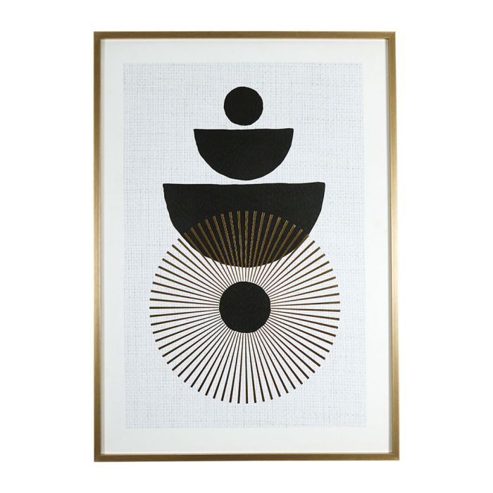 Toile imprimée Eclipse noire et or 50 x 70 cm