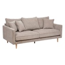 Canapé 3 places velours beige