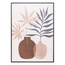 Toile imprimée encadrée feuilles 50 x 70 cm