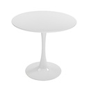 Table à manger ronde Ø 80 cm blanc