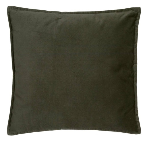 Coussin velours kaki 45 x 45 cm