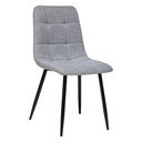 Chaise matelassée gris clair