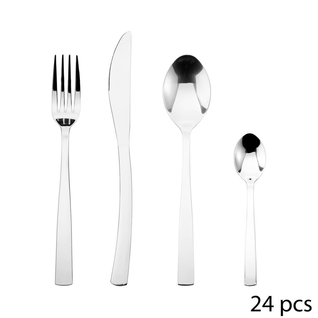 Ménagère inox 24 pièces
