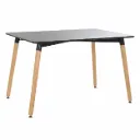 Table à manger 120 x 80 cm noir