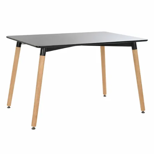 Table à manger 120 x 80 cm noir