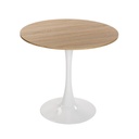 Table à manger tulipe Ø 80 cm chêne clair