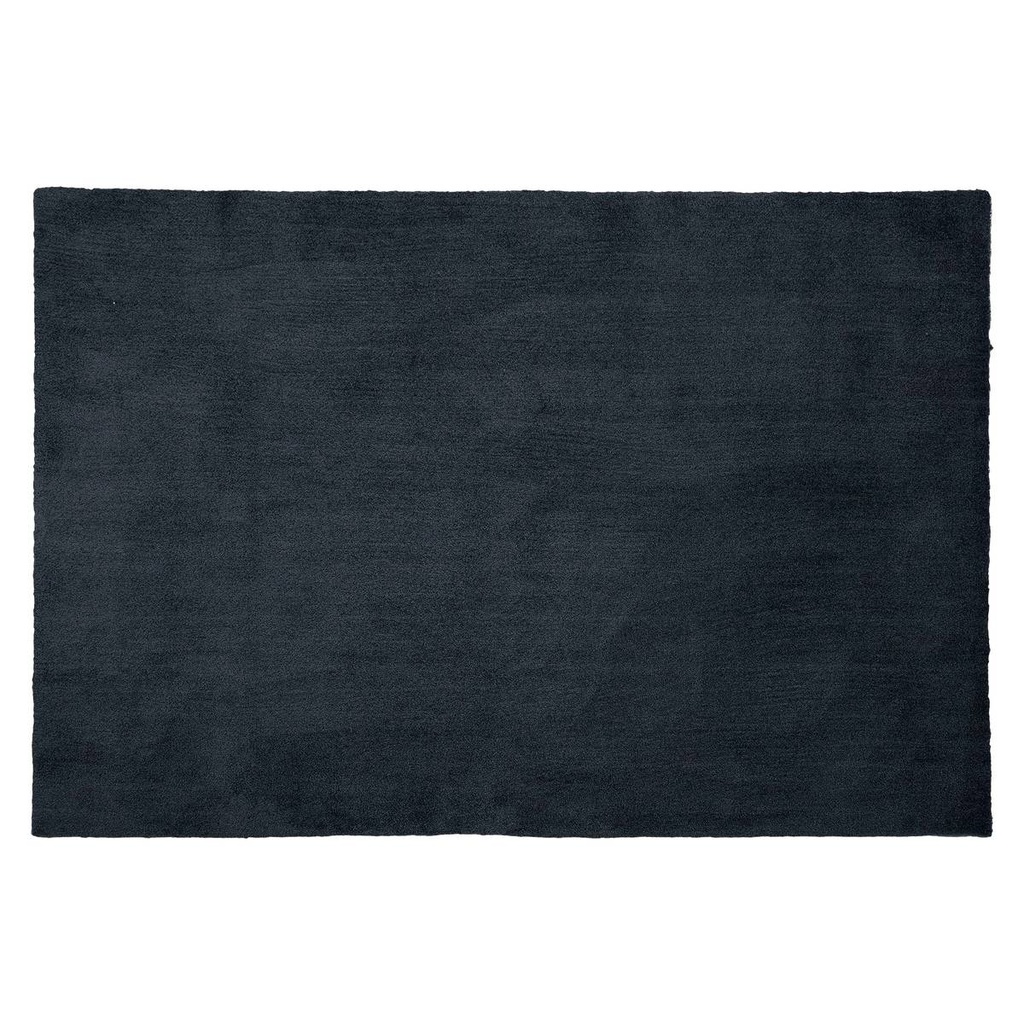 Tapis touché velours 160 x 230 cm bleu encre