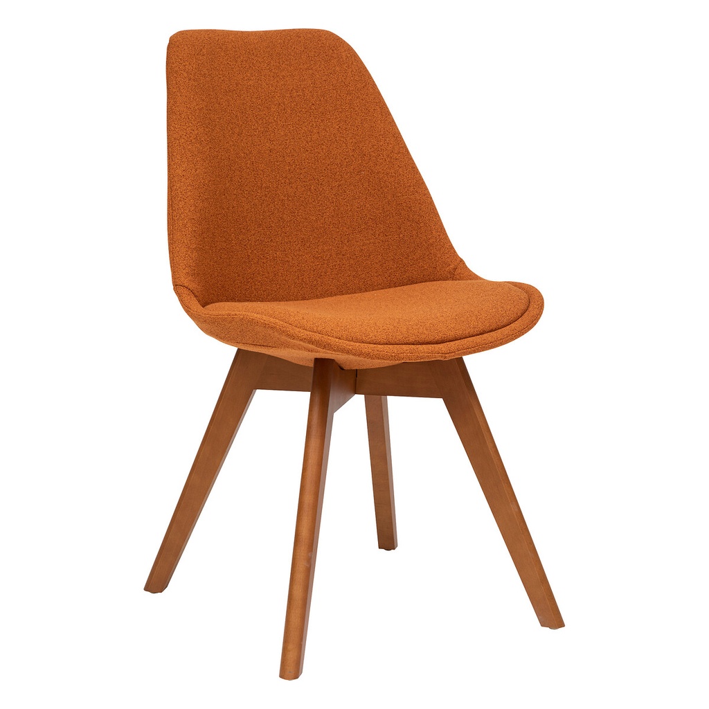 [197307D] Chaise scandinave en velours ambre