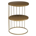 Table de chevet métal Ø 36 cm or