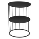 Table de chevet métal Ø 36 cm noir