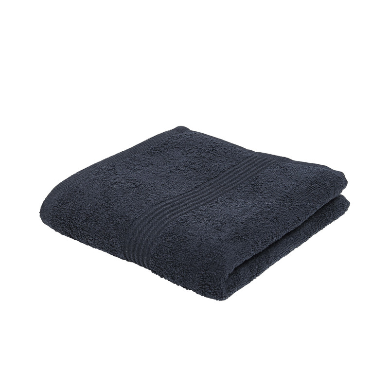 Serviette de bain coton bleu marine 50 x 90 cm