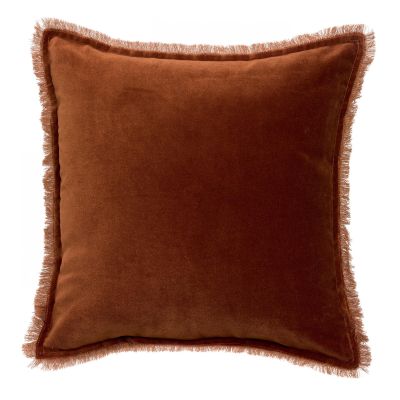 [5015054000] Coussin en velours sienne 45 x 45 cm