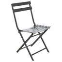 Chaise d'extérieur pliante graphite
