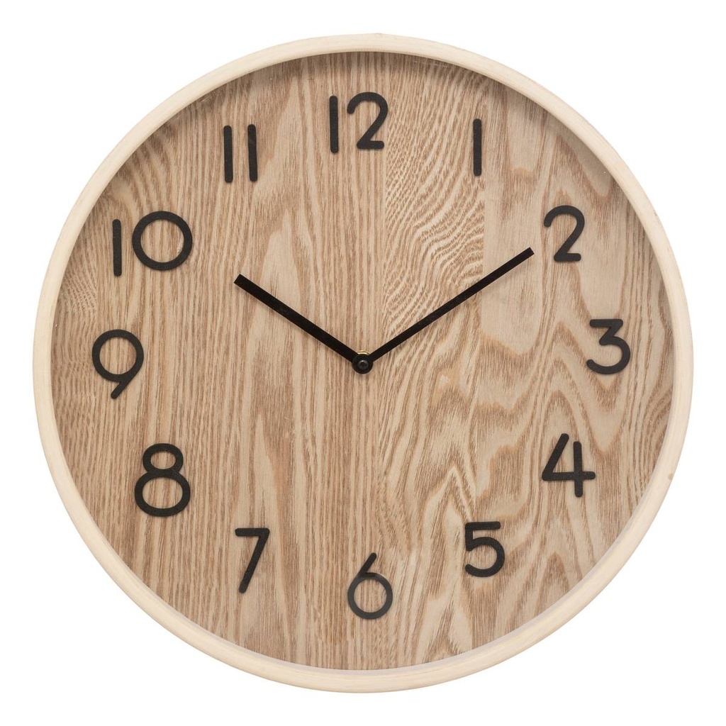 Horloge bois naturel Ø 38 cm