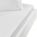 Drap housse blanc 120 x 190 cm