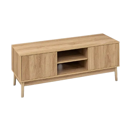 [193546] Meuble TV 120 cm bois clair