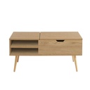 Table basse chêne plateau relevable