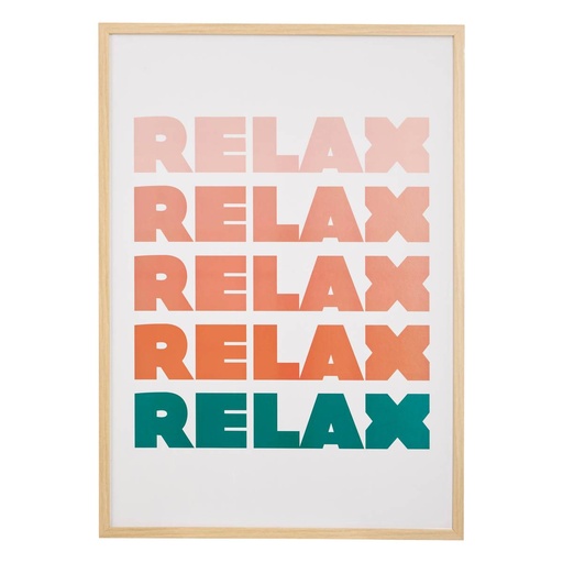 Affiche encadrée Relax 50 x 70 cm