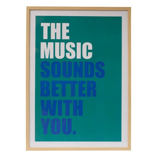 Affiche encadrée Music 50 x 70 cm