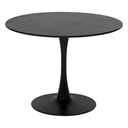 Table à manger Ø 100 cm chêne noir