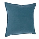 Coussin velours bleu 45 x 45 cm