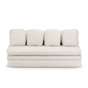 Canapé convertible 3 places tissu bouclette beige