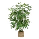 Bambou artificiel H. 100 cm avec pot naturel